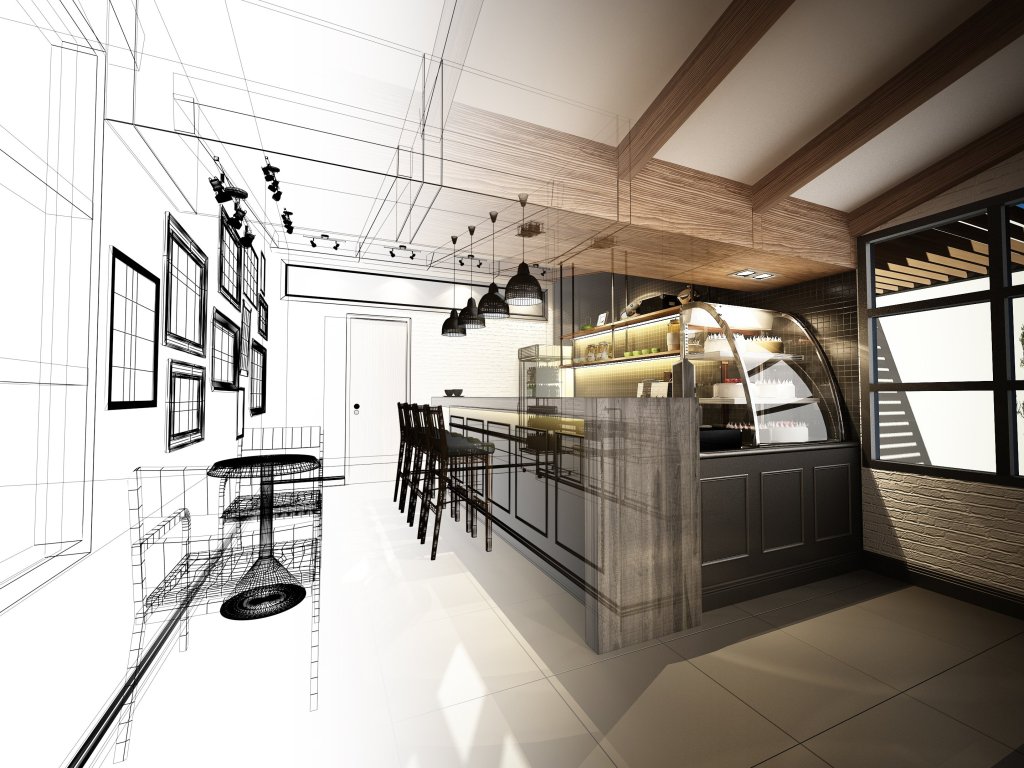 dessin technique décoration intérieur